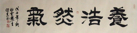 张继高：“养浩然气”34X136CM.JPG