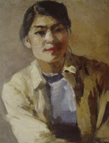 王霞：“自画像”1958年42X30CM.JPG