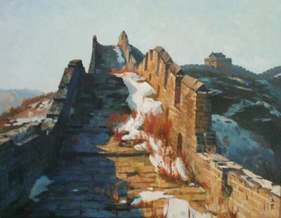 王霞：《金家岭长城》90X70CM.jpg