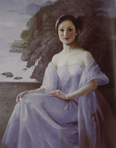 “穿舞衣的女孩”2006年133X104CM.JPG