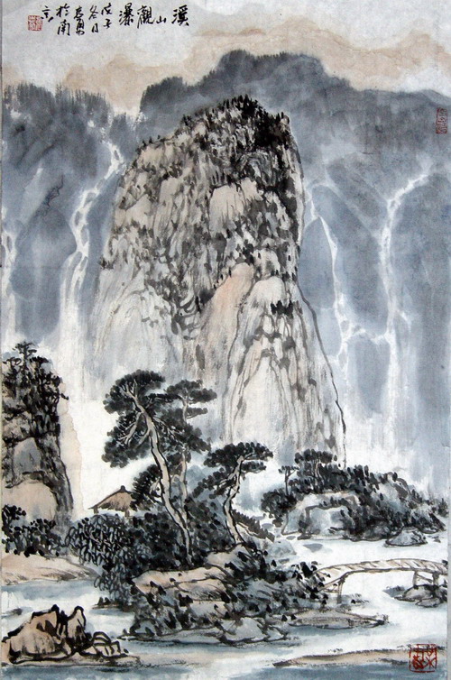 张志勇：“溪山观瀑”68X44.JPG