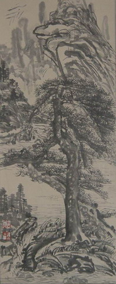 郑奇;山水28X68.JPG