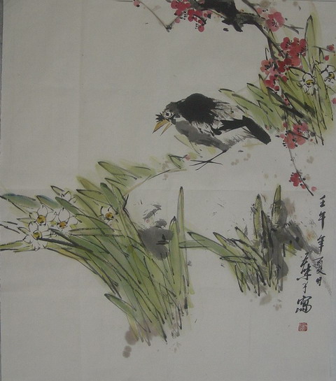 董建平：“花鸟-2”68X58.JPG