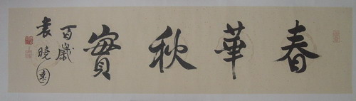 袁哓园：书法“春华秋实”33X133.JPG
