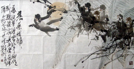 徐培晨：“蕉滕情韵”136X70CM.JPG