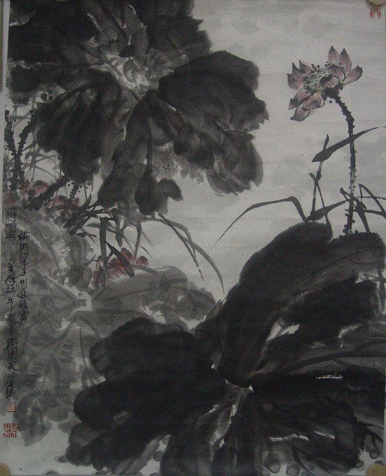 刘梵天：荷露86X68.JPG