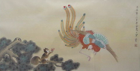 赵立军：“求凤”60X120CM.JPG
