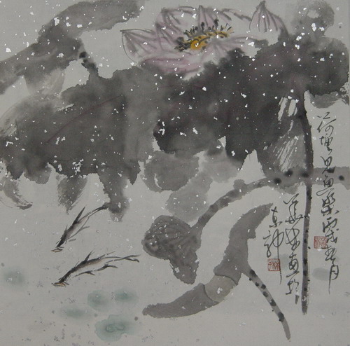 营华林：“花鸟小品-2”33X33CM.JPG
