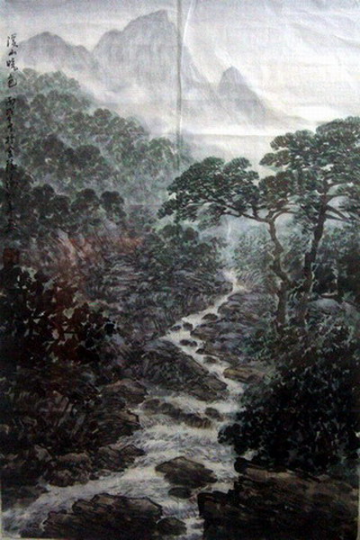 汤知辛：“溪山晓色”68X45.JPG