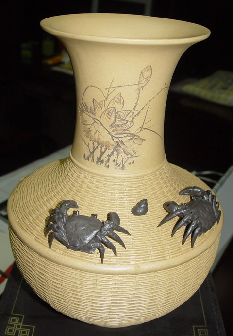 钱菊萍紫砂竹编花瓶-1.JPG
