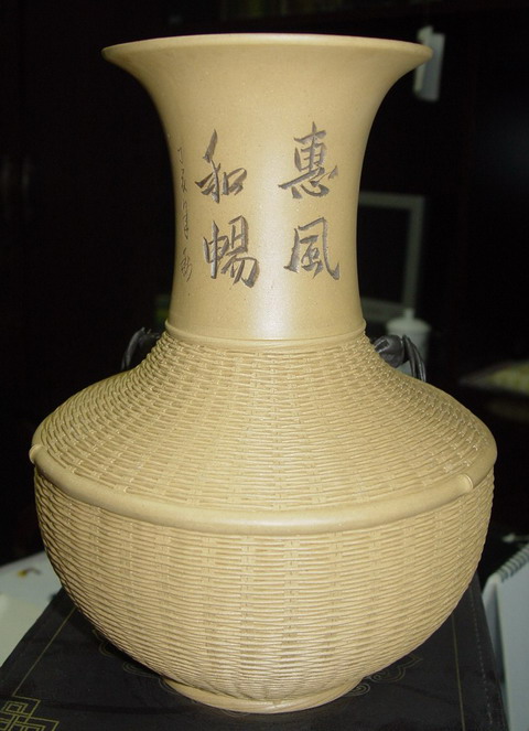 钱菊萍紫砂竹编花瓶-2.JPG