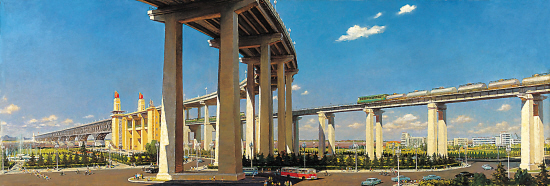 　冯健亲 长江大桥 油画 1974年.jpg