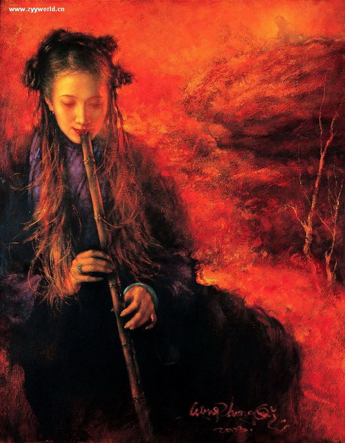 恋歌　尺寸92×73cm　年代2004　质地布面 油画.jpg