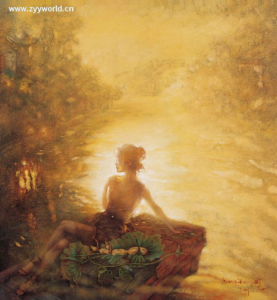 梦里水乡　尺寸84×78cm　年代2001　质地布面油画.jpg
