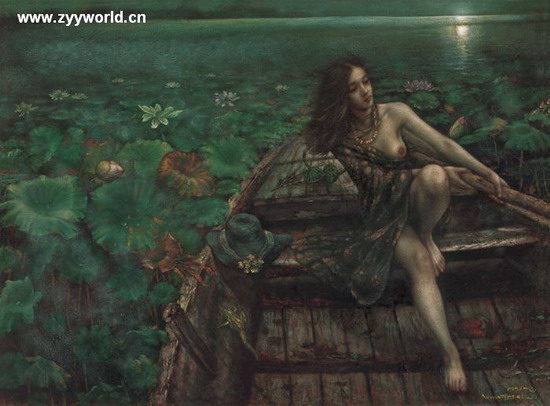 月光　尺寸133×99cm　质地布面油画.jpg