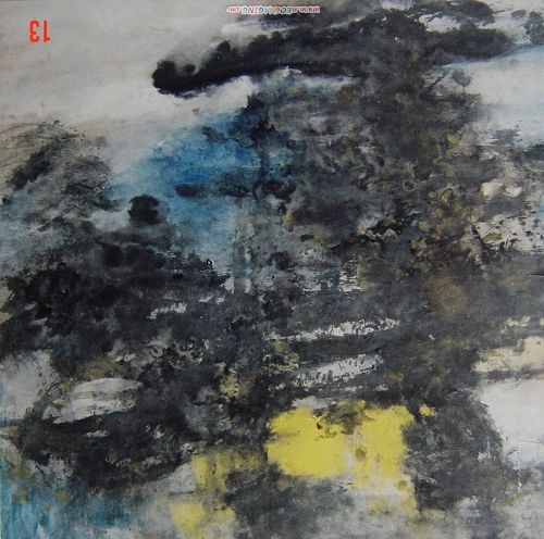 张志勇：水墨《涛声》2001年3月 65X65CM.JPG