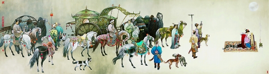赵文元 文姬归汉 120×400cm 2009年.jpg