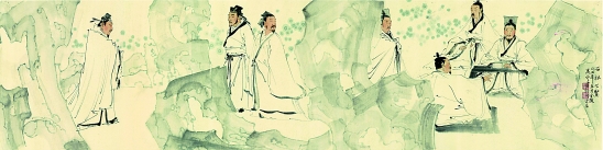高云 石林七贤 136×33cm.jpg