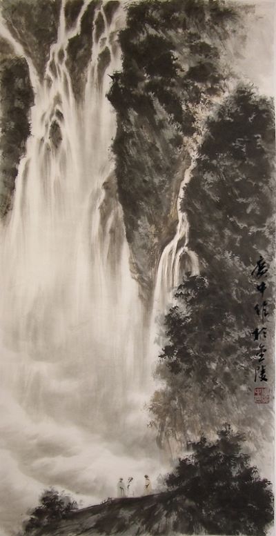 观瀑图  136cmx68cm.jpg
