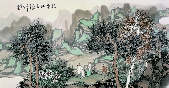 　张凡 抱琴论易 68×136 cm.jpg