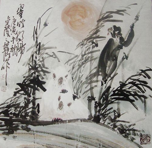 徐培晨：“翠竹朝阳”68X68CM.JPG