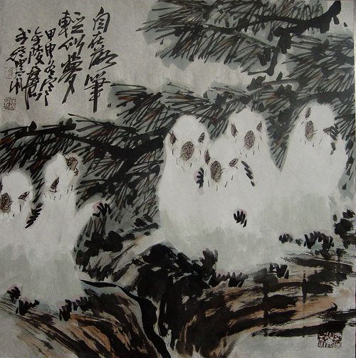 徐培晨：“自在落笔轻似梦-2”（80）68X68CM.JPG