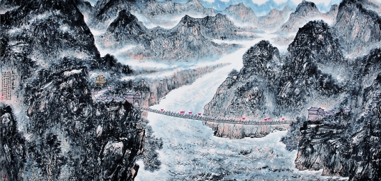 　张风塘 《长征》诗意图 320×145cm.jpg