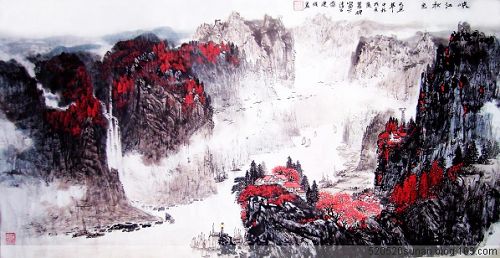 朱建强：“峡江秋色”68X138CM.jpg