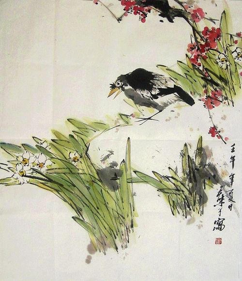 董建平：“花鸟”68X58CM.jpg