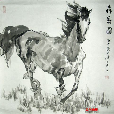 陈世光：“奔马图”68X68CM.jpg