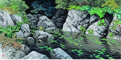 吴国亭 《清溪夏韵》.jpg