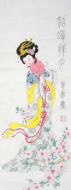 全忠军：“ 貂蝉拜月”86X32CM.JPG