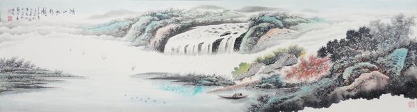 戴惠庆：“湖山帆影图”48X178CM.JPG