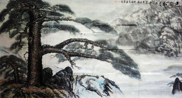 焦鼎伟：“迎客松”96X180CM.JPG