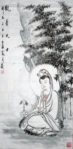 成观法师：“观音大士”100X50CM.JPG