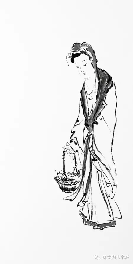 圆霖法师《鱼篮观音》70×35 cm1994年.jpg