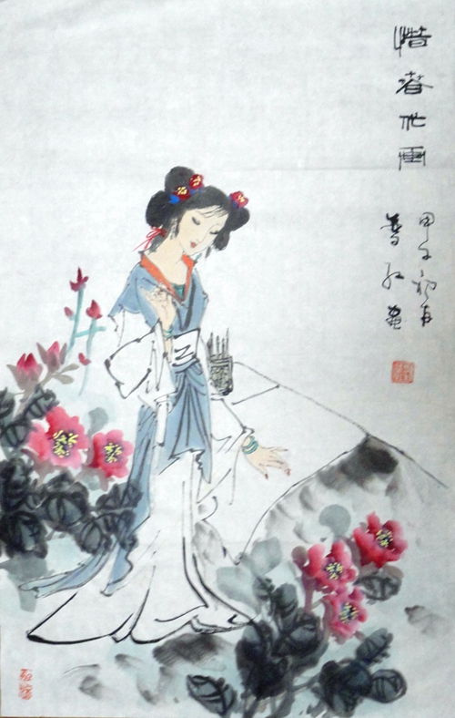 刘普红：“惜春作画”68X34CM.JPG