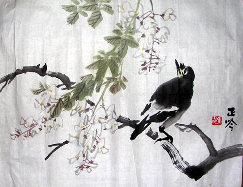 张正吟：“花鸟-2”45X35CM.jpg